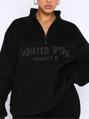 White Fox Project 5 Quarter Zip Black XXS / XS